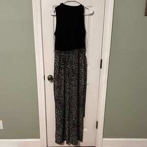 As U Wish Black and Leopard Print Dress